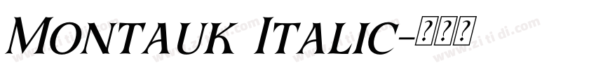 Montauk Italic字体转换